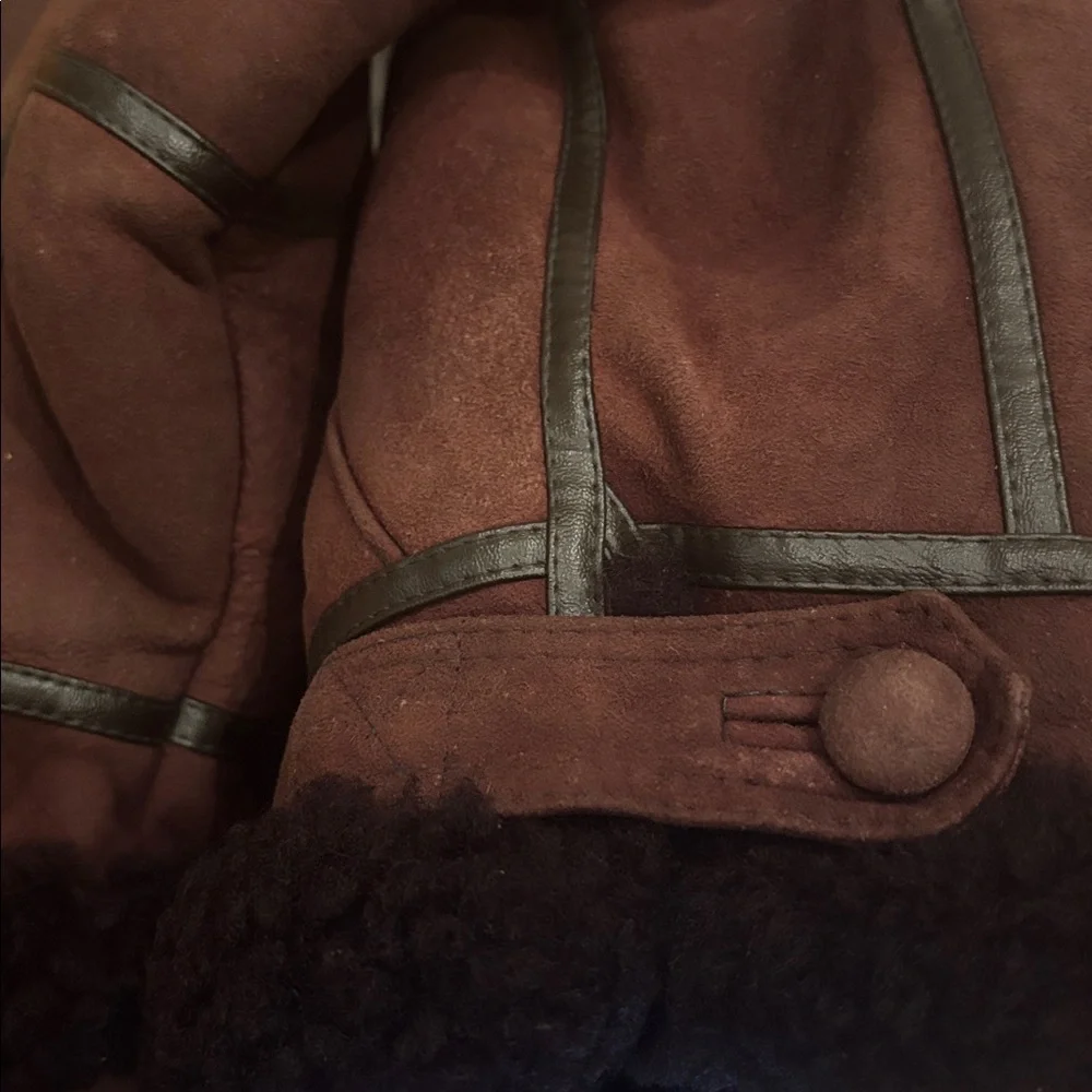 Toddler 100% Sheepskin Shearling brown coat sz.18-24 month